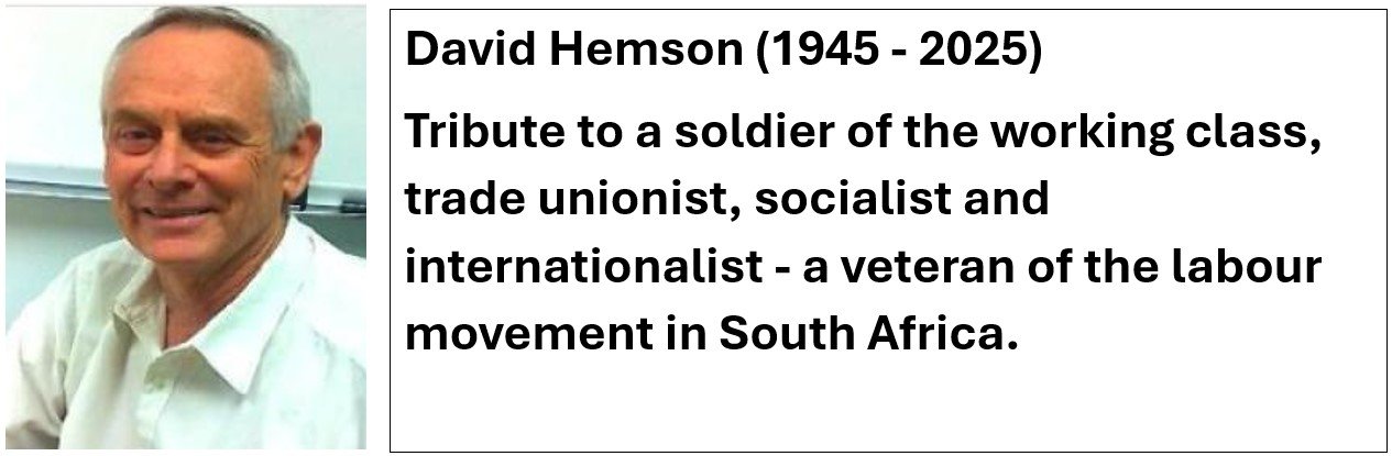 Tribute to Comrade Dave Hemson